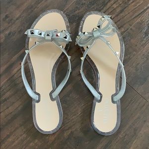 Valentino Garavani Rockstud PVC thong sandal